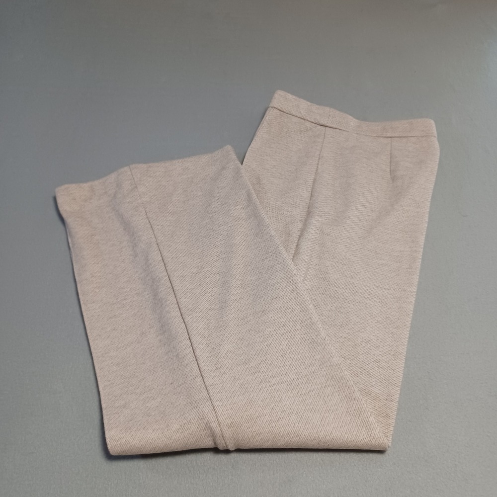 Jules & Leopold Oatmeal Heather Pintuck Wide Leg Pull On Pants JQ25892DCHU Small
